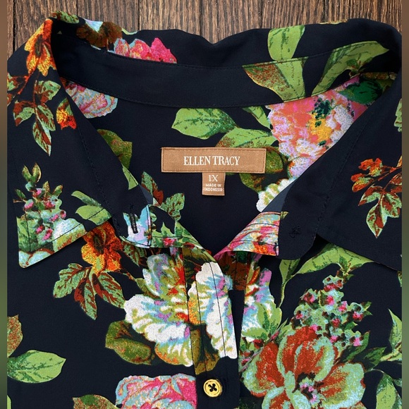 Ellen Tracy Floral Tunic - Picture 6 of 15